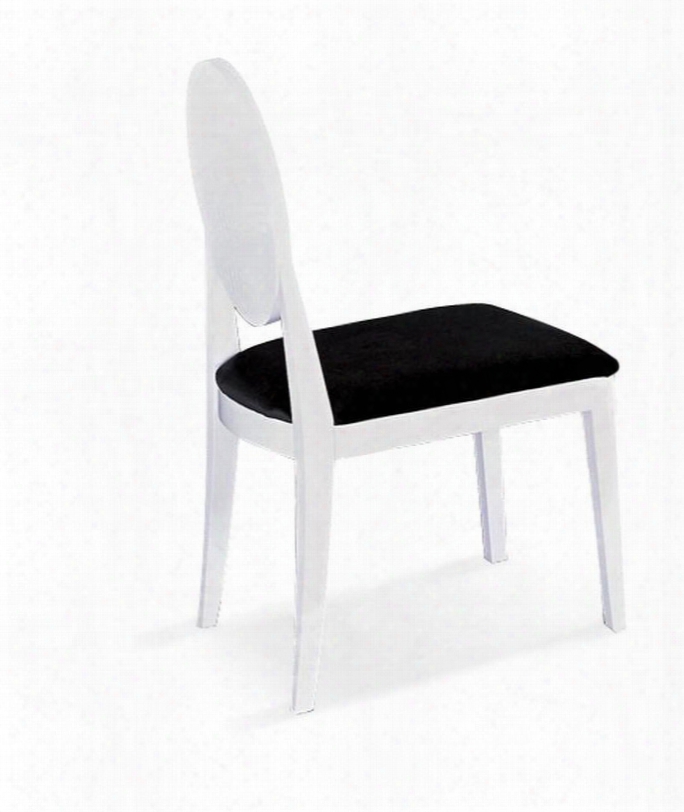 Vgunaa018-2 Dining Chair With Tapered Legs And Black Faric Upholstery In