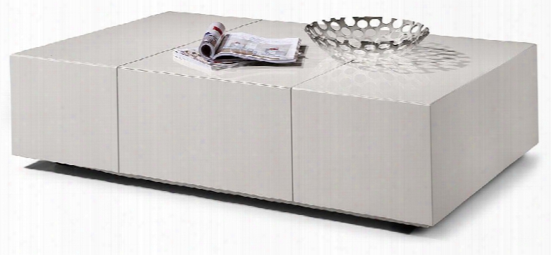 Vgwcp592a-wht Modrest 47" Rectangular Coffee Table With Hidden Storage On Both Sidess In White