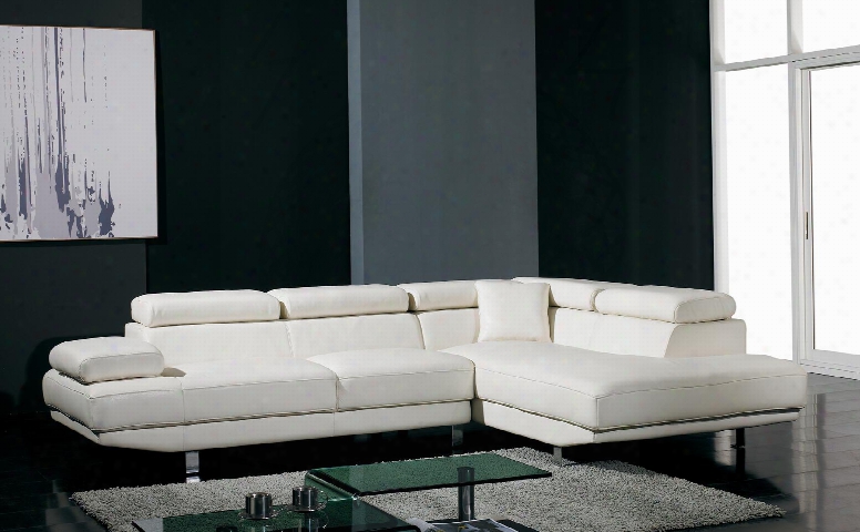 Vgyit60-bl Divani Casa T60 - Modern Bonded Leather Sectional