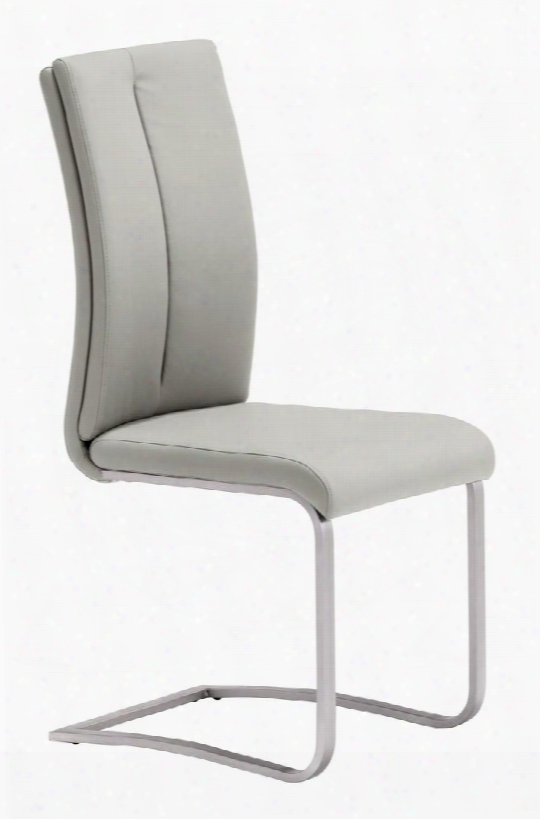 100139 Rosemont 41" Dining Chair With Stainless Steel Frame And Leatherette Upholstery In