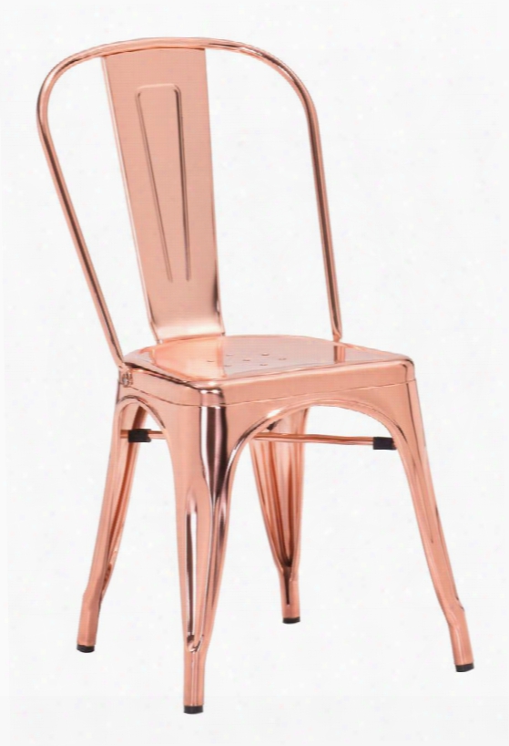 108061 Elio 19" Traditional Dining Chair In Rose