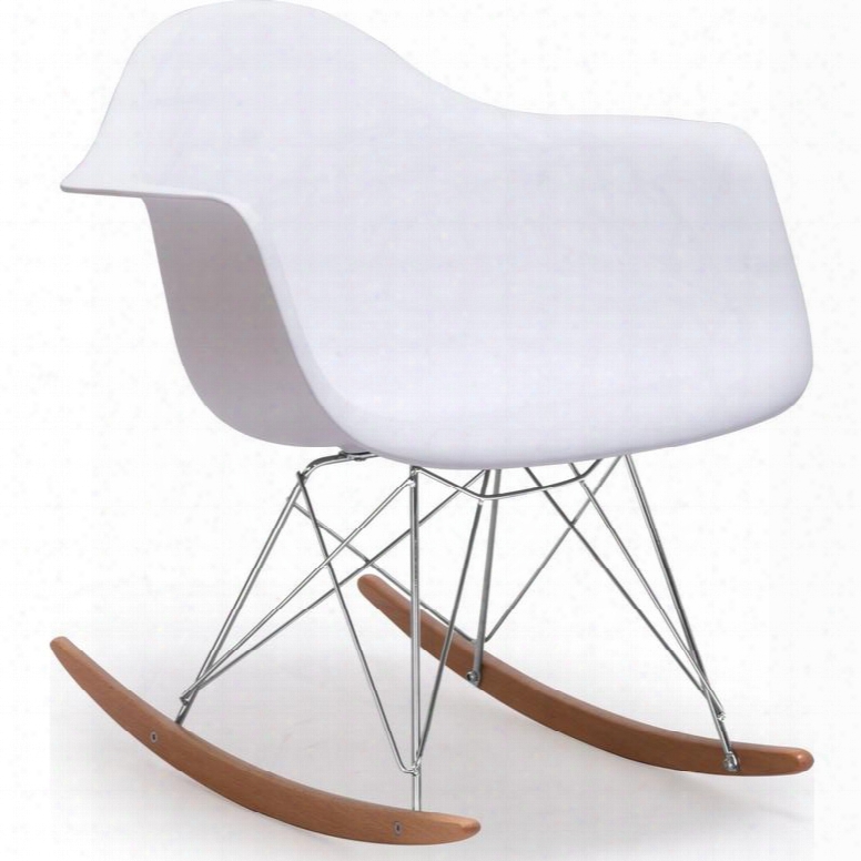 11002 0rocket Collection 26" Chair With Chromed Spikes Wooden Rockers And Bucket Seat Tops In