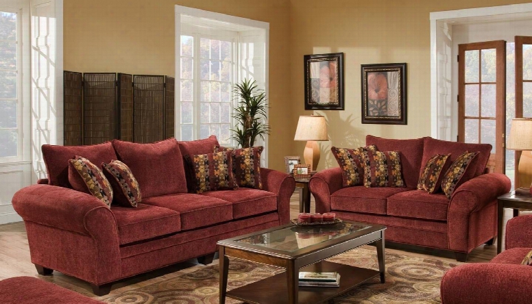 1837033952sl Clearlake Sofa + Loveseat With 16 Gauge Border Wire Palmero Mosaic Toss Pillows Kiln Dried Hardwood Frames And Hi-density Foam Core Cushions In