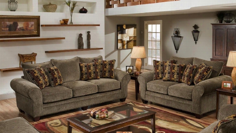 1837033953sl Clearlake Sofa + Loveseat With 16 Gauge Border Wi Re Palmero Mosaic Toss Pillows Kiln Dried Hardwood Frames And Hi-density Foam Core Cushions In