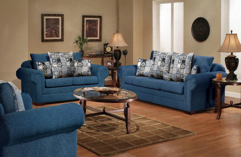 3550slch  Marsha Sofa + Loveseat + Chair With 1.5 Density Dacron Wrapped Cushions Sewn Pillow Cushions No Sag Steel Springs Polyester Blend Upholstery And