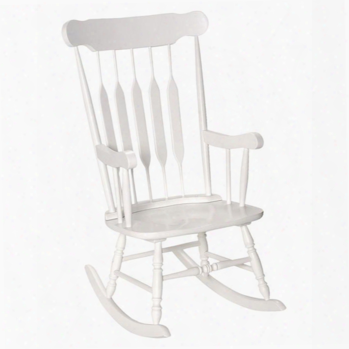 3800w Natural Solid Wood Handcrafted Adult Rocking Chair In White