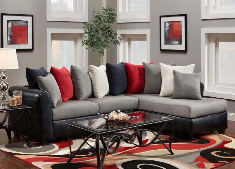 476700-sec-vb Corianne 2 Pc Sectional With Left Side Facing Sofa Right Side Facing Chaise And Toss Pillows In Conquest Lane Dolphin And Trapper