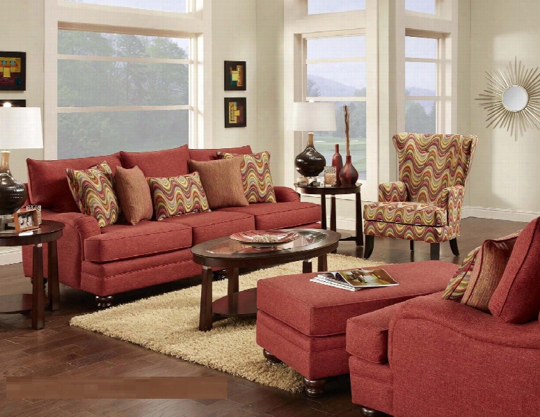 63272603socac Pescara Sofa + Chair + Ottoman + Accent Chair With 8.5 Gauge Medium Loop Wire Construction Attached Seat Cushions Toss Pillows And Hardwoods In