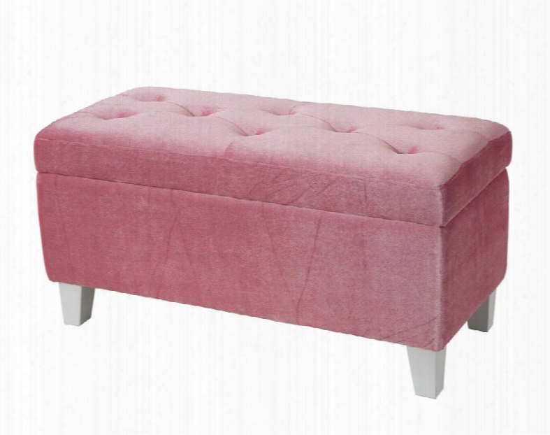 65183 Young Parisian Storage Bench With Velvet Upholstery In