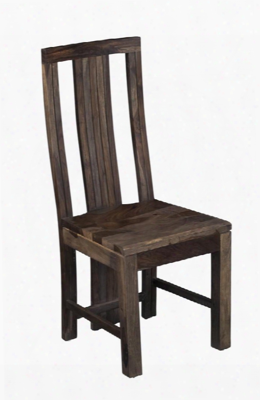 68259 41&quo;t Dining Chair With Cur Ved Backrest Stretchers And Distressed Detailing In Sheesahm Highlight