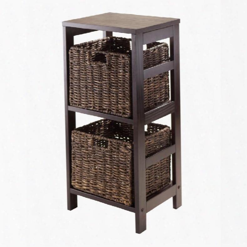 92826 Granville 3pc Storage Shelf With 2 Foldable Baskets
