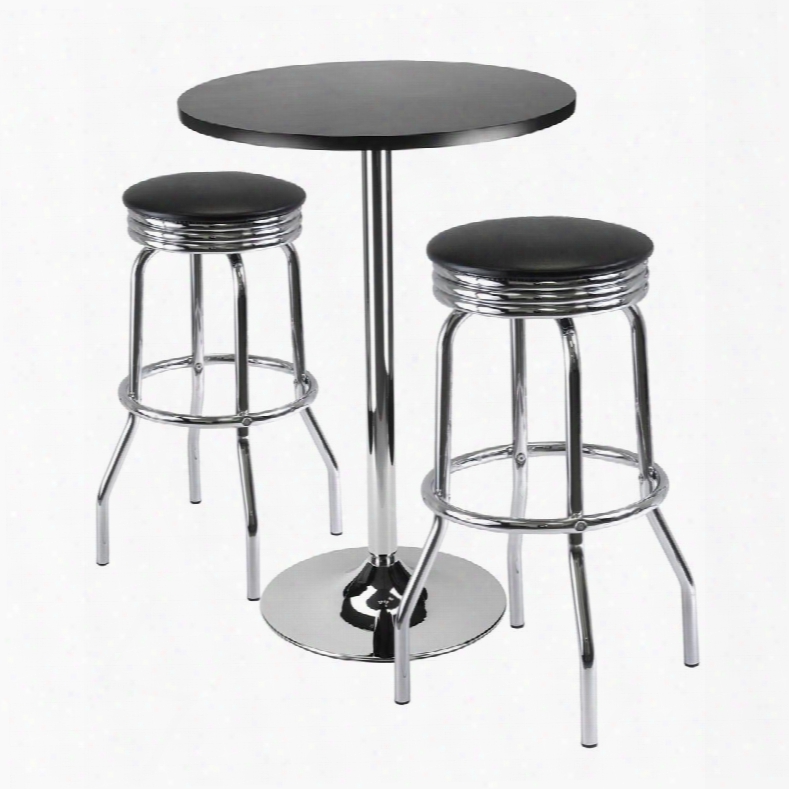 93362 Summit 3-pc Bar Table Set 24inch Table And 2