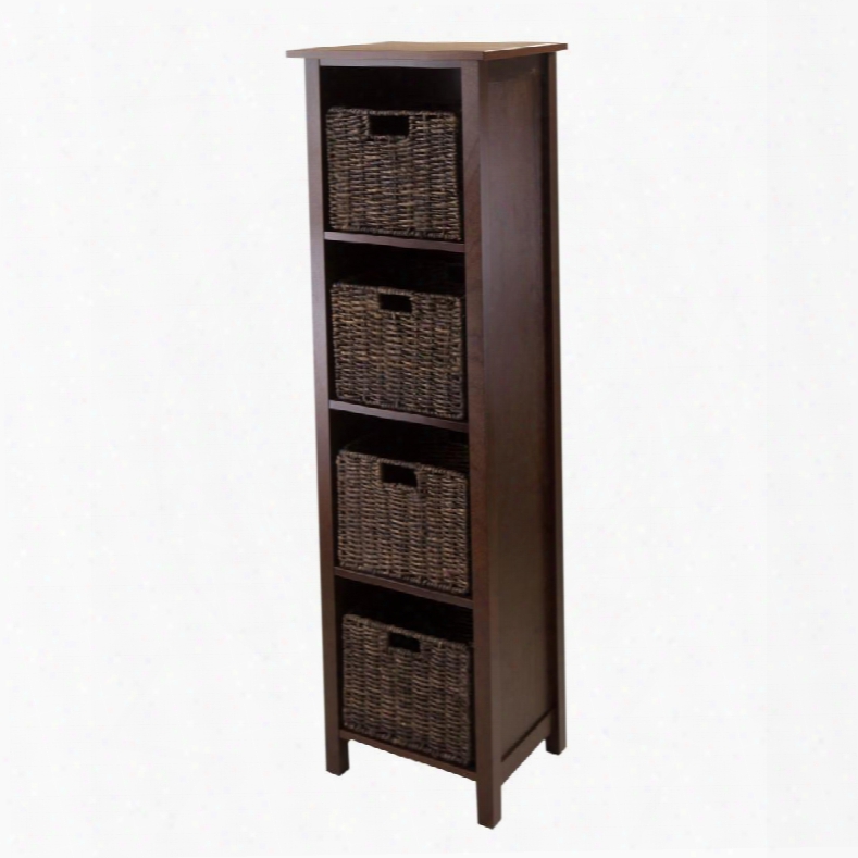 94811 Granville 5pc Storage Shelf 4-section With 4 Foldable