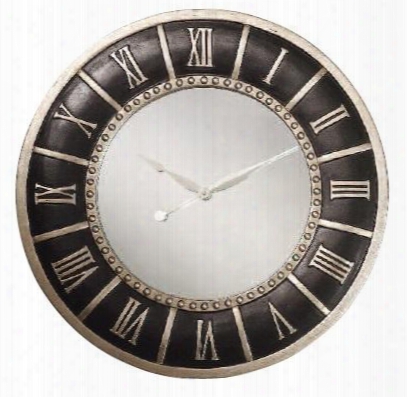 97091 Aaric Wall Clock Silver &