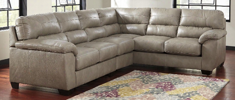 97106-55-46-67 Parkstown Sectional Sofa With Left Arm Facing Loveseat Armless Chair And Right Arm Facing Sofa In