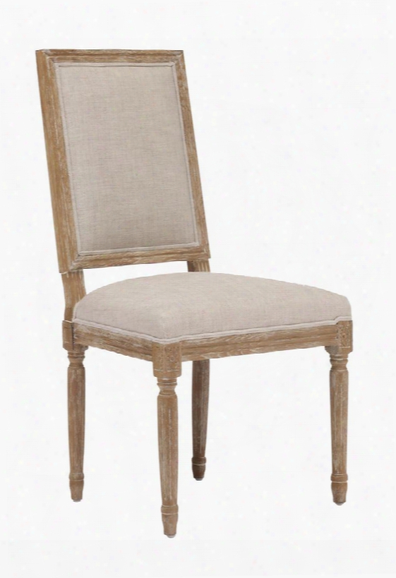 98074 Cole Valley 22" Dining Chair With Taperring Fluted Columnar Legs And Hand-carved Elm In