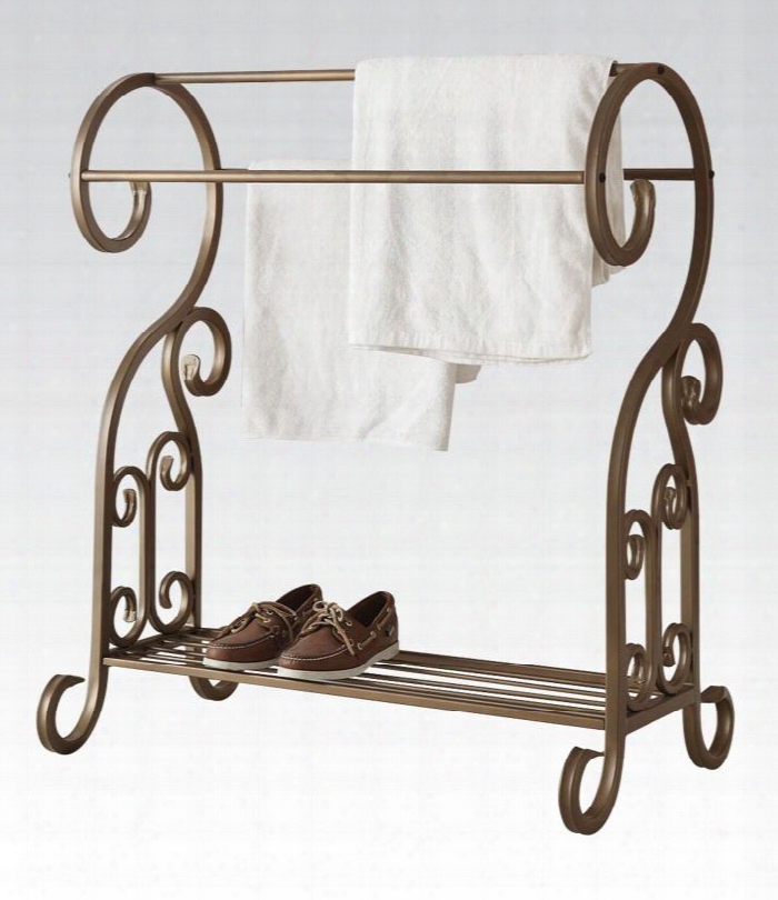 98106 Awan Towel Rack - Antique Gold Antique