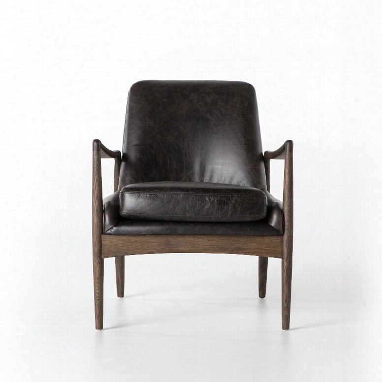 Aidan Leather Chair In Durango Smoke Design By Bd Studio