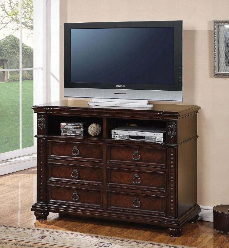 Daruka  Collection 21317 Tv Console In Distressed Cherry