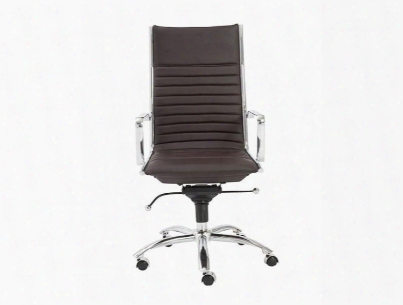 Dirk High Back Office Chair In Brown Design By Euro Style