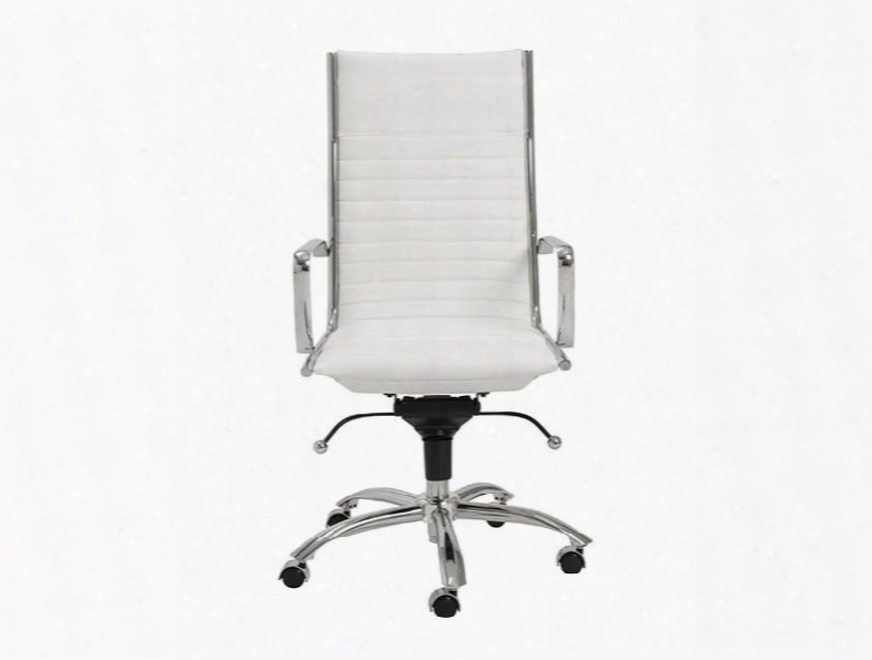 Dirk High Back Office Chair In White Design By Euro Style