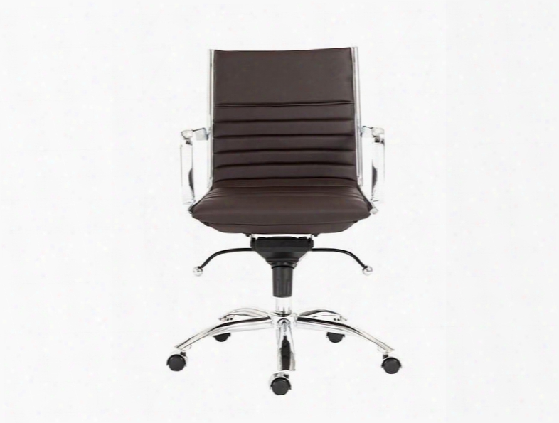 Dirk Low Back Office Chair In Brown Design By Euro Style