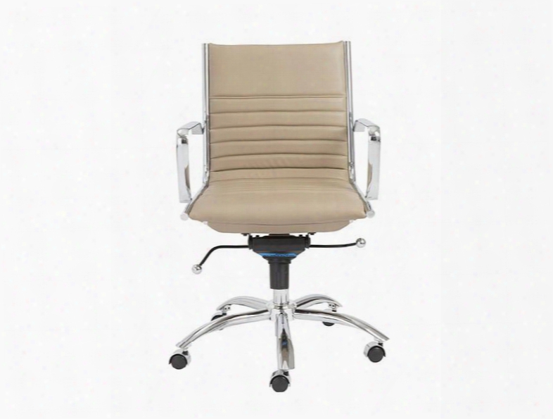 Dirk Low Back Office Chair In Taupe Design By Euro Style