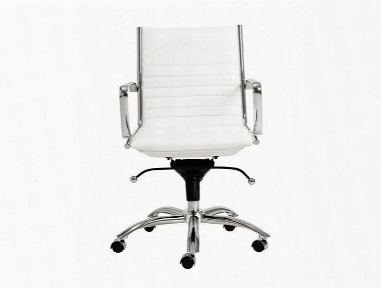 Dirk Low Back Office Chair In White Design By Euro Style