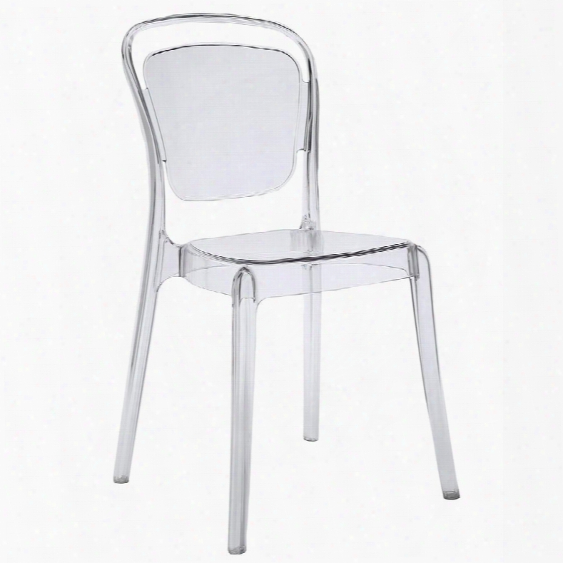 Eei-1070-clr Entreat Dining Side Chair In Clear