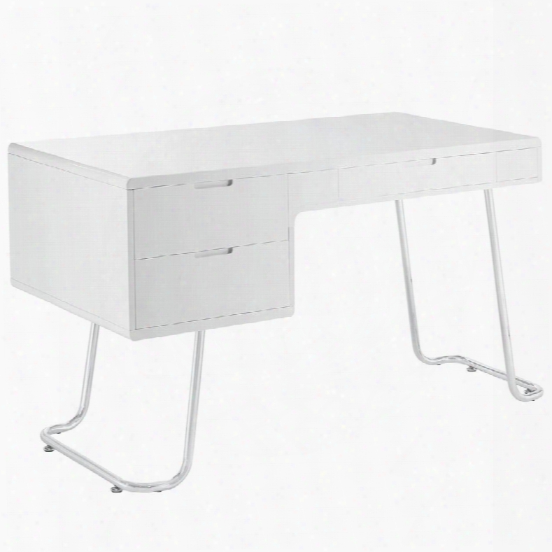 Eei-1185-whi Swing Office Desk In Whte