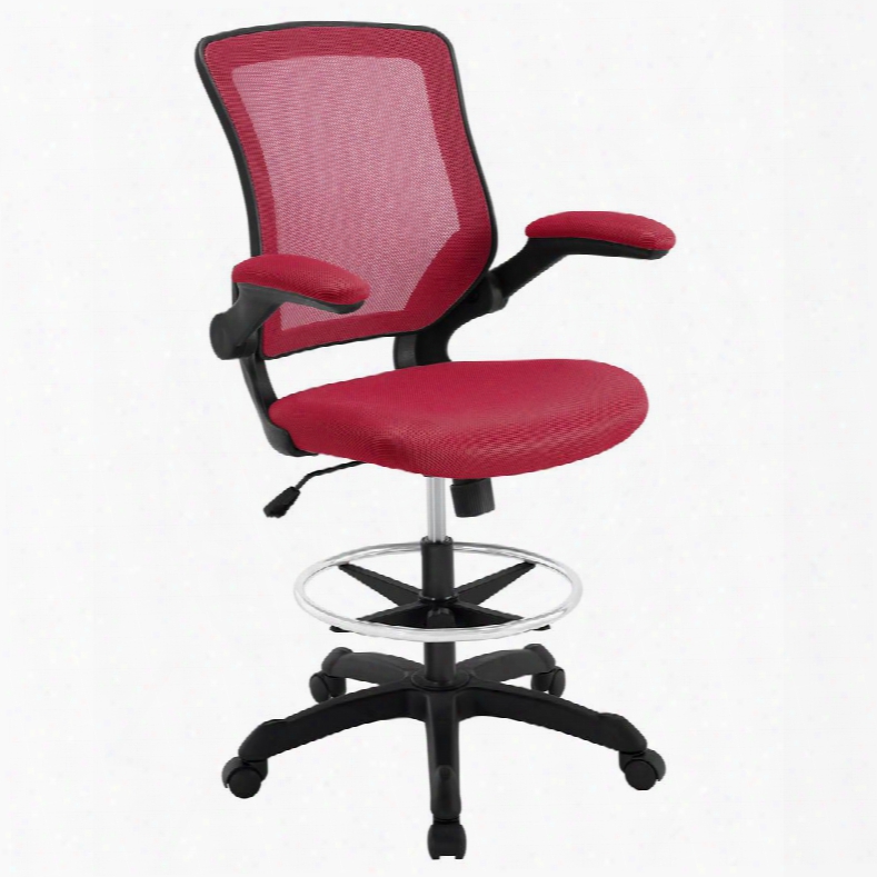 Eei-1423-red Veer Drafting Stool In Red