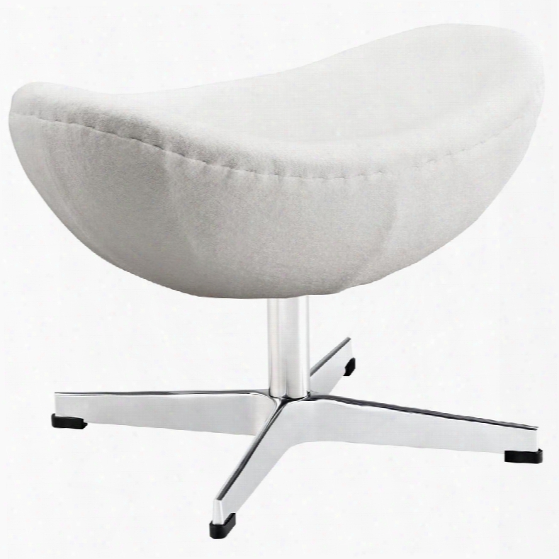 Eei-265-whi Glove Wool Ottoman In White