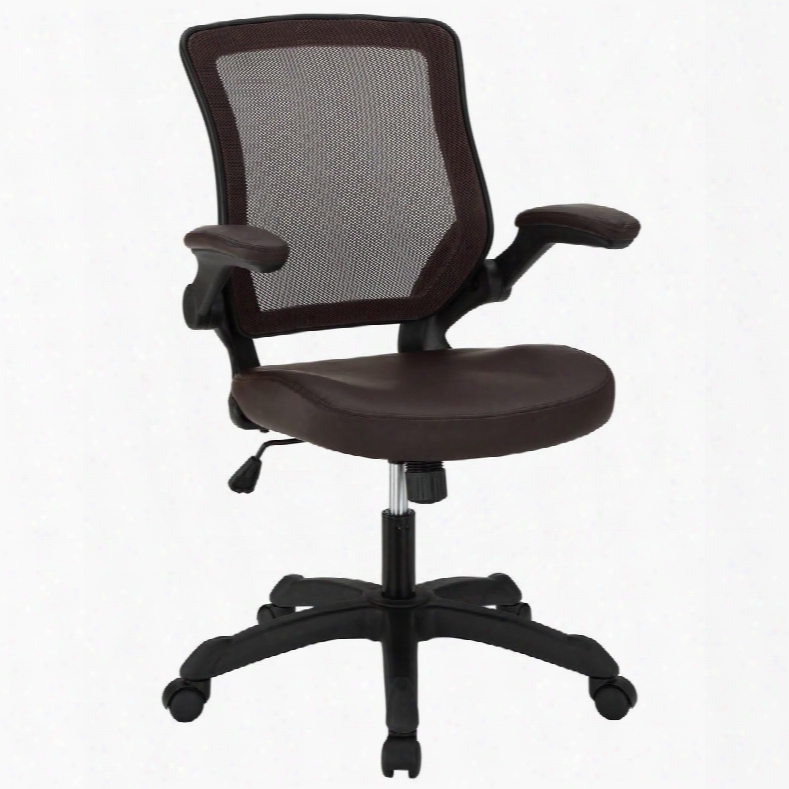 Eei-291-brn Veer Vinyl Office Chair In Brown