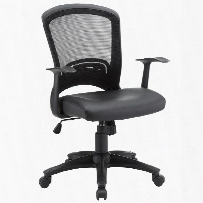 Eei-756-blk Pulse Vinyl Office Chair In Black