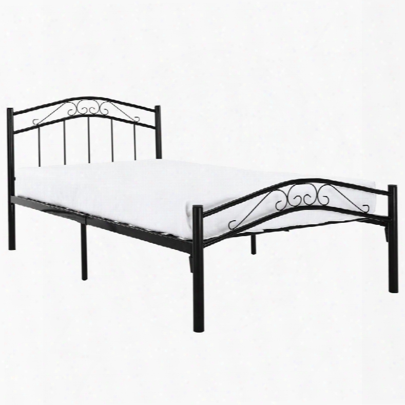 Eei-798 Townhouse Twin Bed Frame In Black