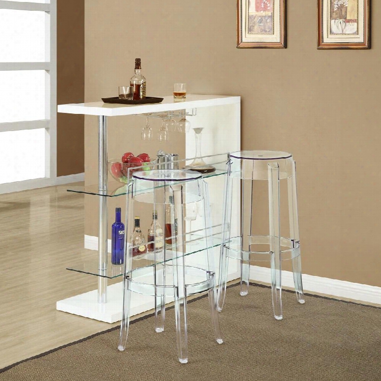 Eei-909-clr Casper Bar Stool Set Of 2 In Cear