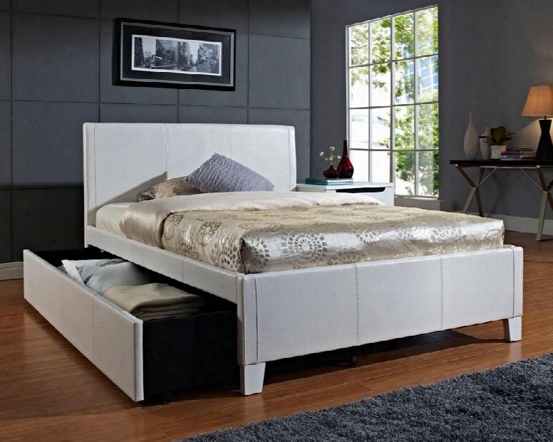 Fantasia Collection 60794a Full Size Bed With Trundle And Faux Leather Upholstery In