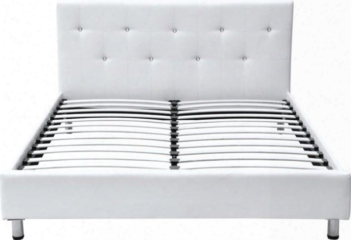 Fmi10069-white Barbara Bed Queen Size In