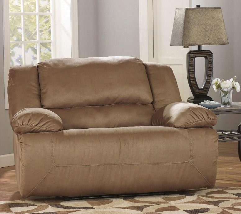 Hogan Collection 5780252 59" Wide Seat Recliner With Zero Wall Reclining Microfiber Upholstery And Pillow Top Arms In