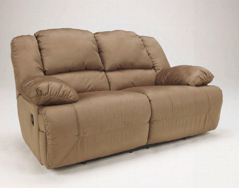 Hogan Collection 5780286 73" Reclniing Loveseat With Plush Padded Arms Split Back Design And Wide Seats In Mocha