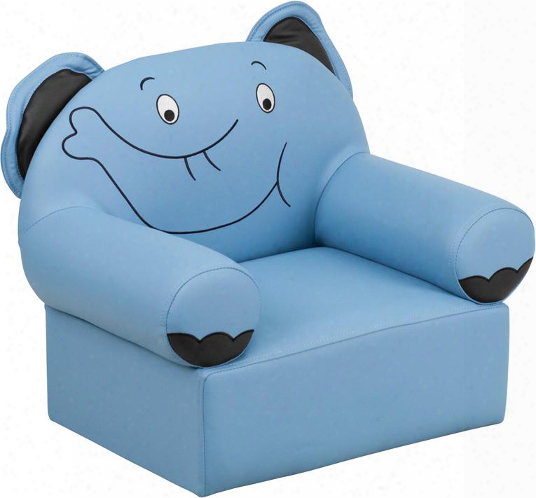 Hr Series Hr-16-gg 22.50" Kids Blue El Ephant Chair In Blue