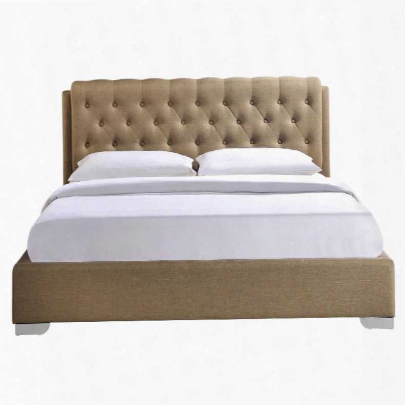 Mod-5036-lat-set Amelia Queen Fabric Bed Frame In Latte