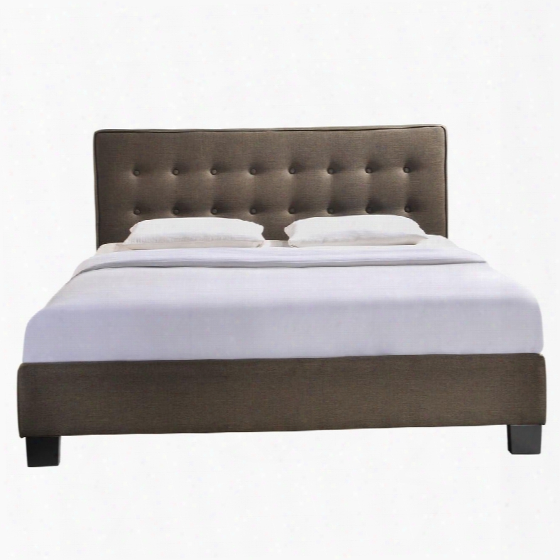 Mod-5037-brn-set Caitlin Queen Fabric Bed Frame In Brown