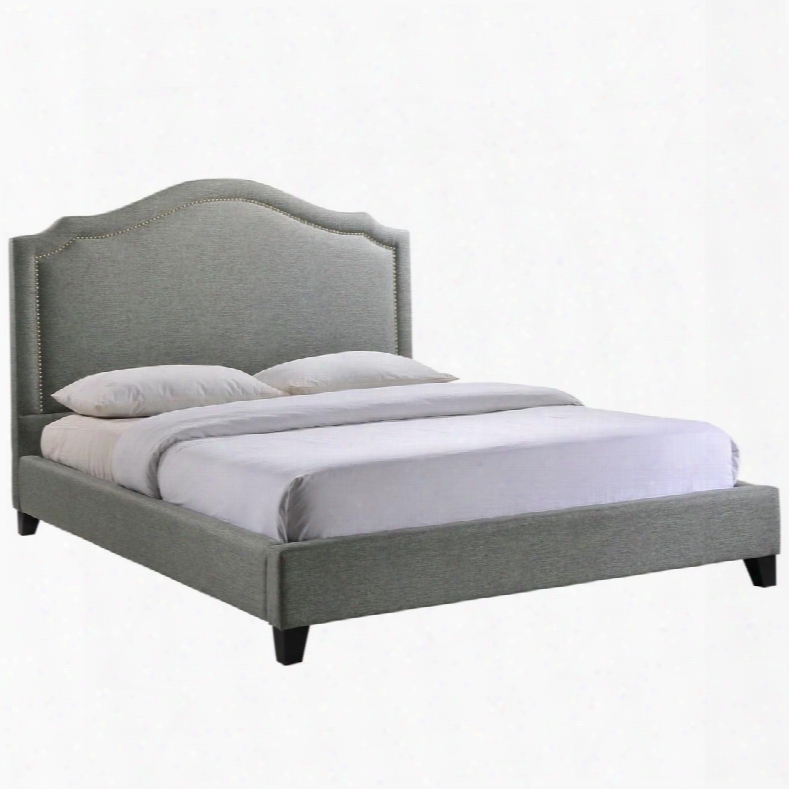 Mod-5045-gry-set Charlotte Queen Bed Frame In Gray