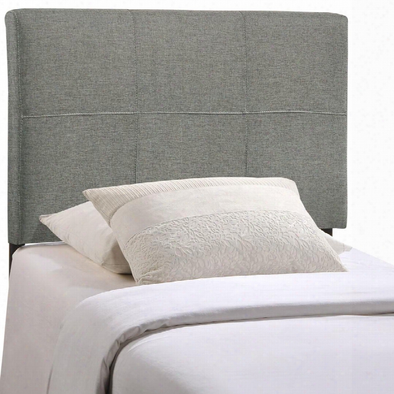 Mod-5152-gry Oliver Twin Fabric Headboard In Gray