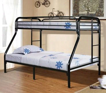 Powell Collection 346b 59" Twin/full Bunk Bed In Black