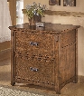 Cross Island H319-42 30" Lateral File Cabinet Including 2 Drawers with Decorative Hardware Molding Detail and Tapered Legs in Medium