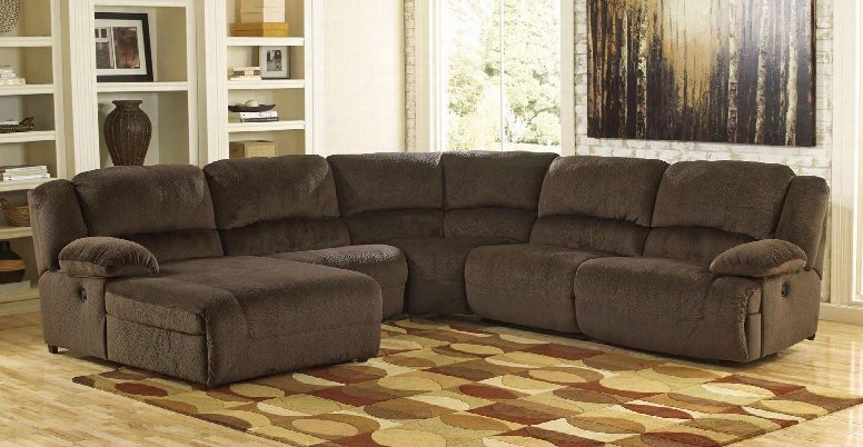 Toletta 56701sec5l 5-piece Sectional Sofa With Left Arm Press Back Chaise Armless Chair Wedge Zero Wall Armless Recliner And Right Arm Zero Wall Recliner In