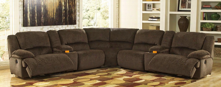 Toletta 56701sec7pc 7-piece Sectional Sofa With Left Arm Facing Zero Wall Recliner 2 Consoles 2 Zero Wall Armless Recliners Wedge And Right Arm Facing Zero