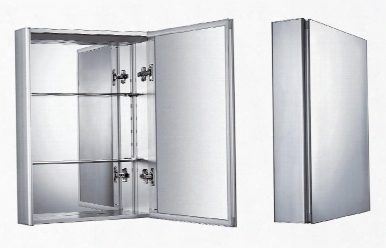 Whkal Vertical Wall Mount Medicine Cabinet With Mirrored Door Two Adjustable Glass Shelves And Mirror Faced Back